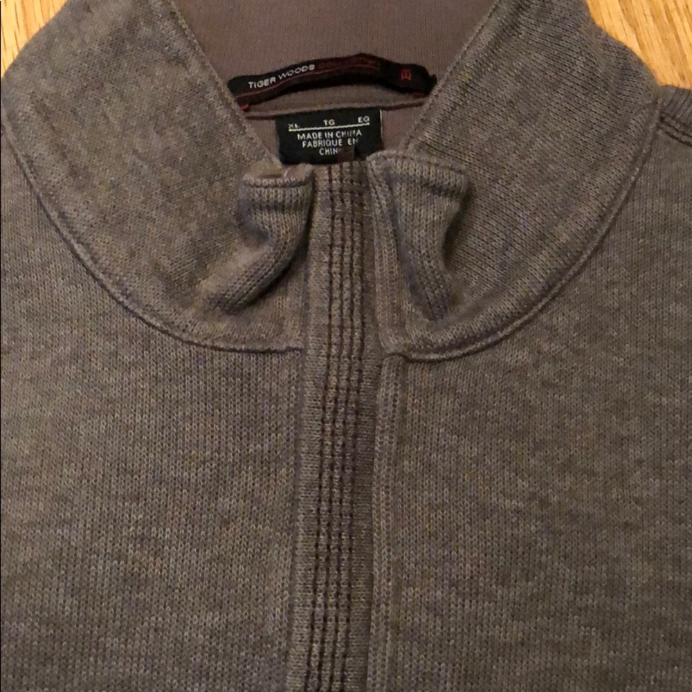 Brown half zip Tiger Wooods Collection sweater